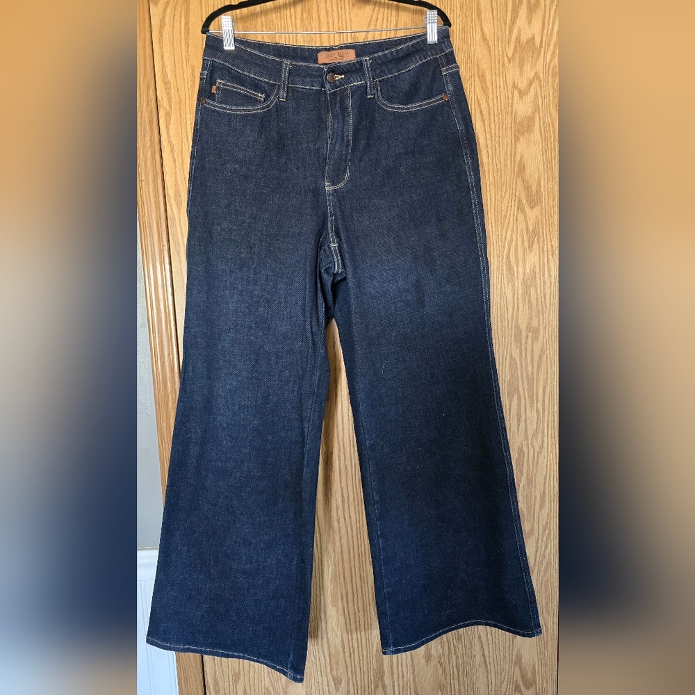 Judy Blue High Rise Retro Wide Leg Dark Blue Jeans